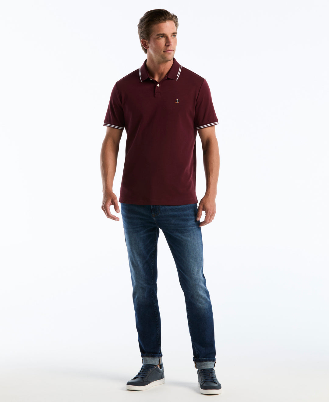 Organic Interlock Tipped Polo (Port Royale) 