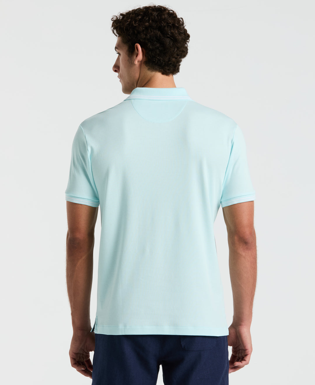 Organic Interlock Tipped Polo (Spa Retreat) 