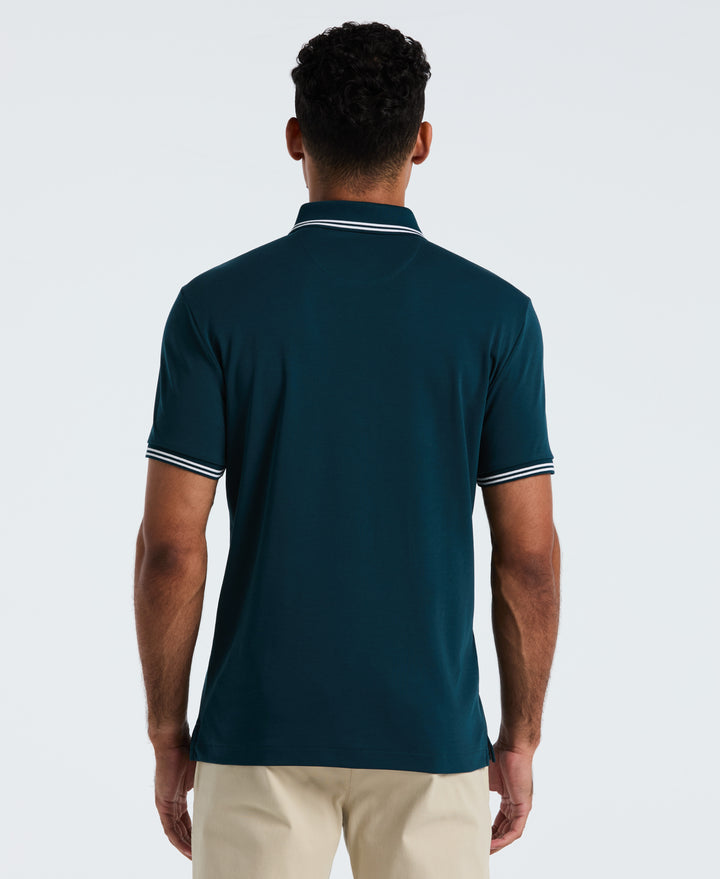 Organic Interlock Tipped Polo (Reflecting Pond) 