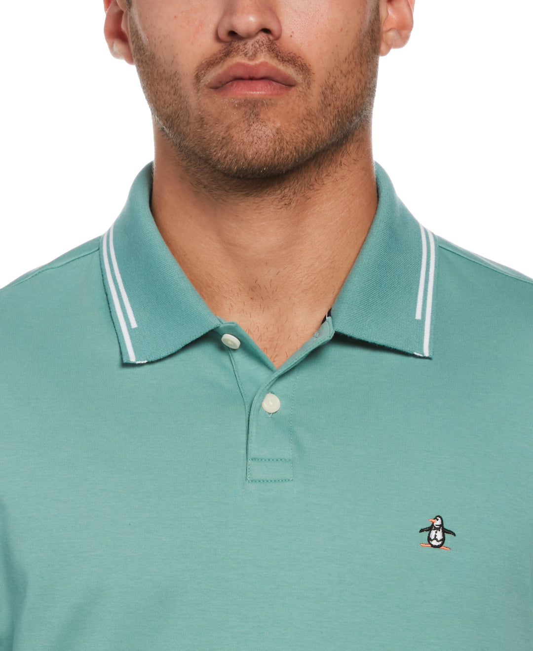 Organic Interlock Tipped Polo (Oil Blue) 