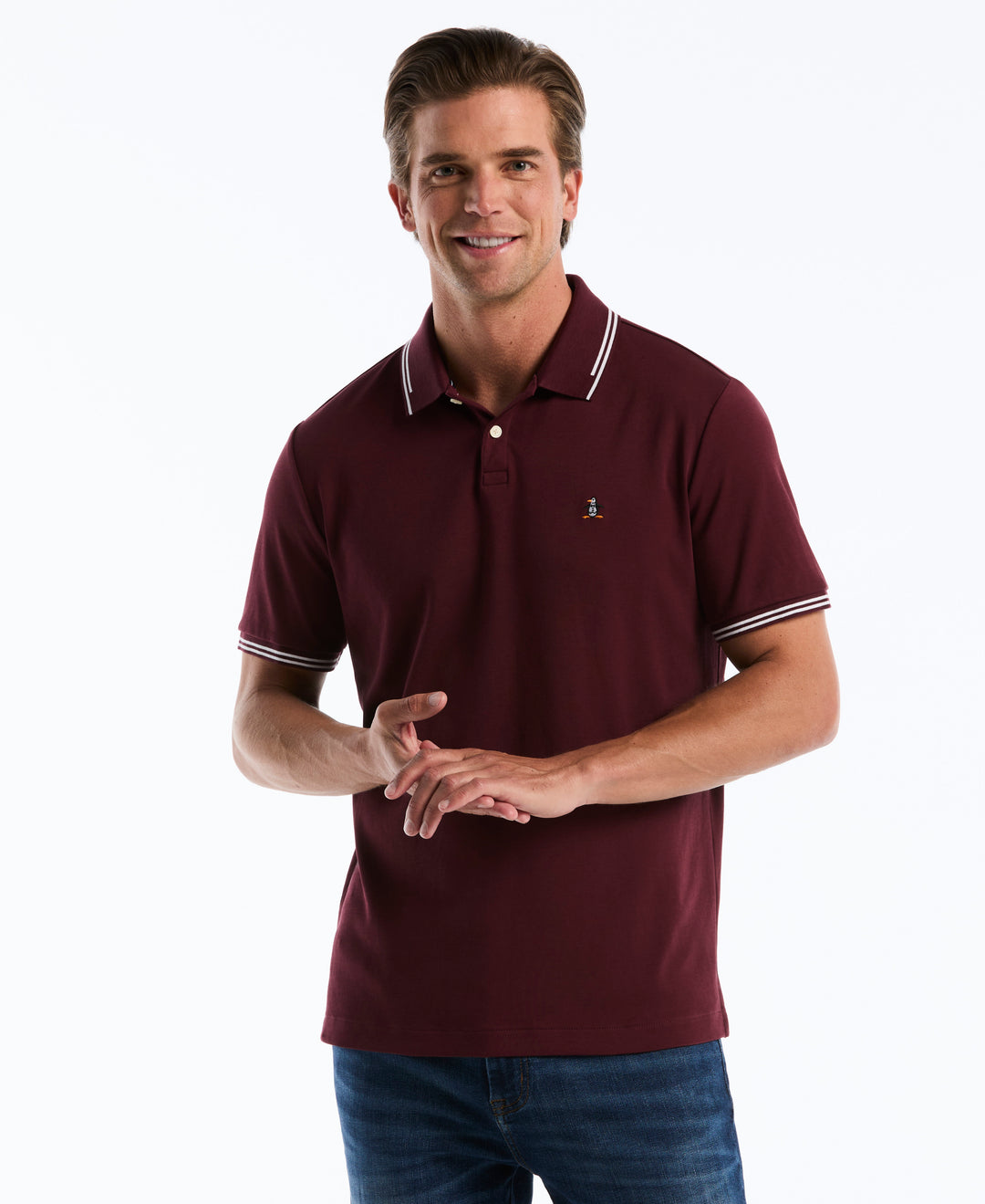 Organic Interlock Tipped Polo (Port Royale) 