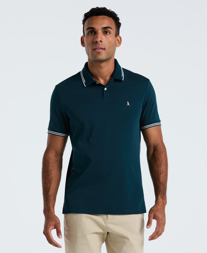Organic Interlock Tipped Polo (Reflecting Pond) 