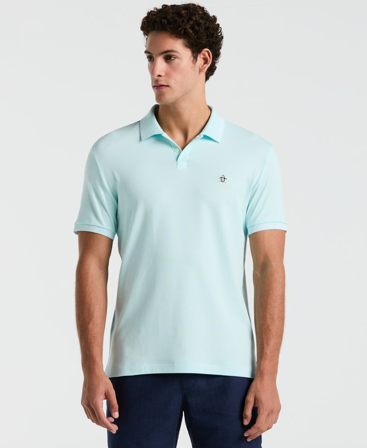 Organic Interlock Tipped Polo (Spa Retreat) 