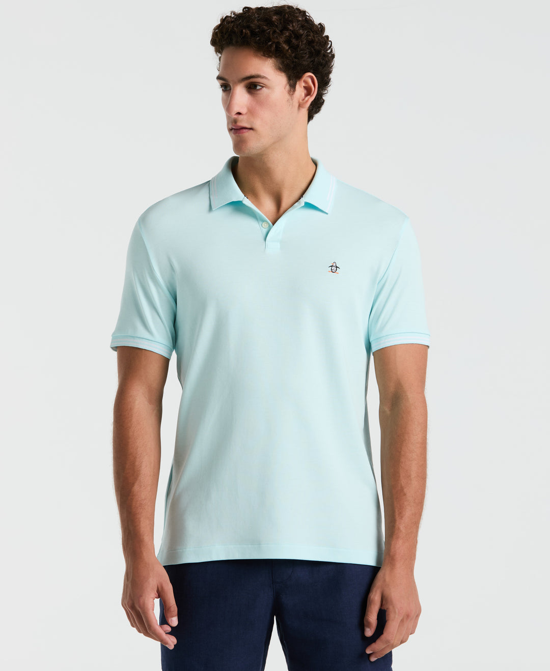 Organic Interlock Tipped Polo (Spa Retreat) 