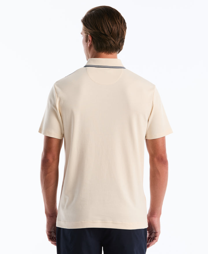 Organic Cotton Vertical Stripe Polo (Birch) 