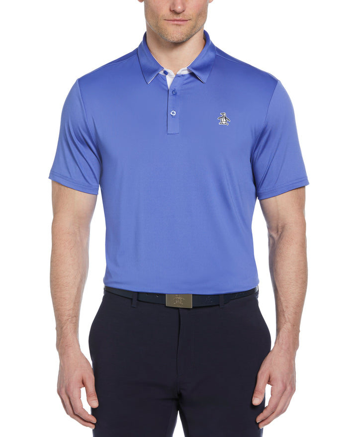 Original Block Design Short Sleeve Golf Polo Shirt (Amparo Blue) 