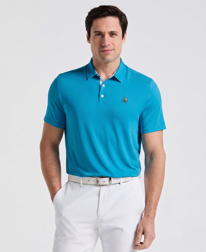 Original Block Design Golf Polo-Golf Polos-Caribbean Sea-S-Original Penguin