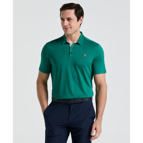 Original Block Design Short Sleeve Golf Polo Shirt (Galapagos Green) 