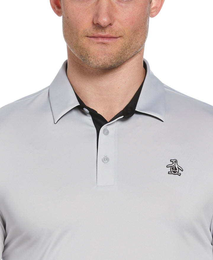 Original Block Design Short Sleeve Golf Polo Shirt (Gray Dawn) 