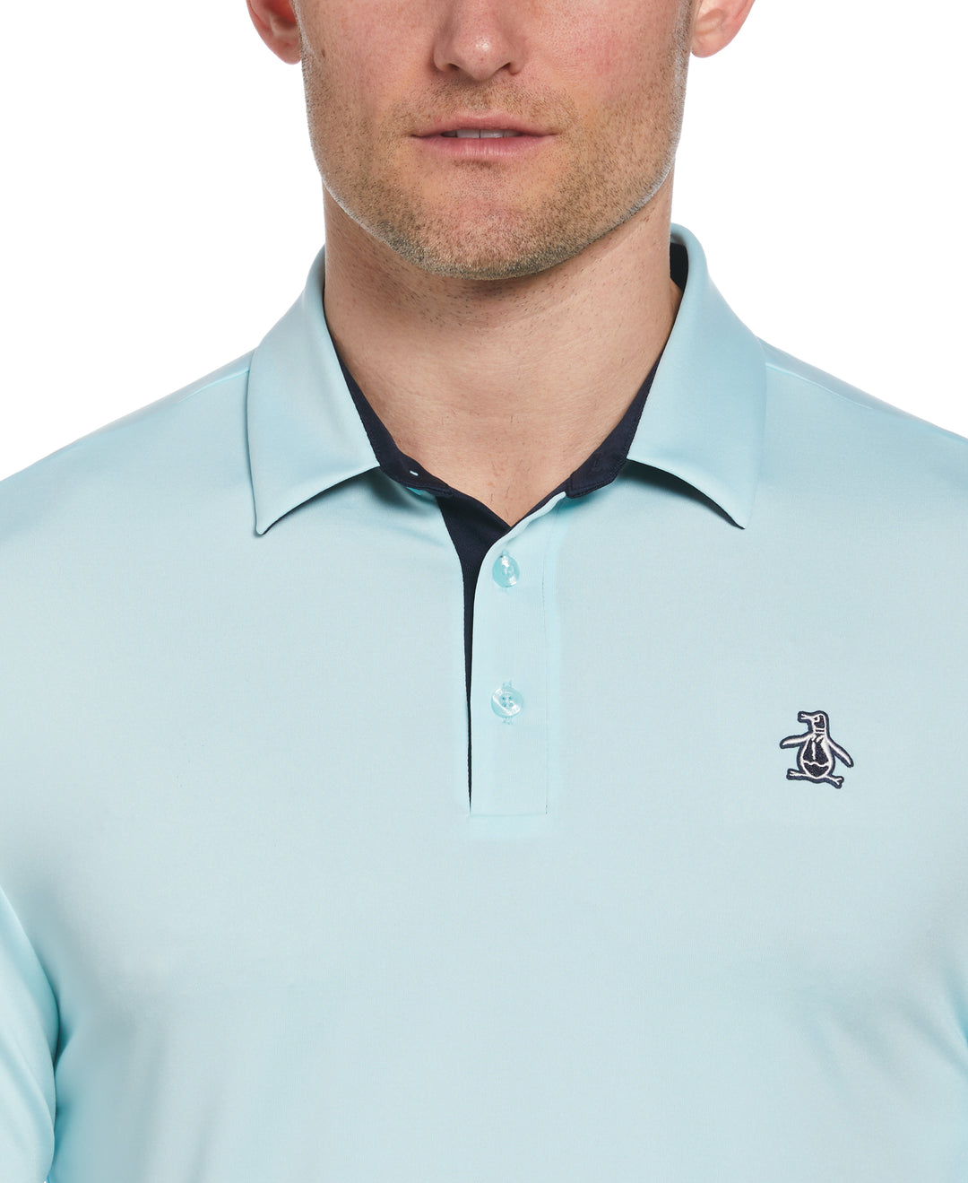Original Block Design Short Sleeve Golf Polo Shirt (Tanager Turquoise) 