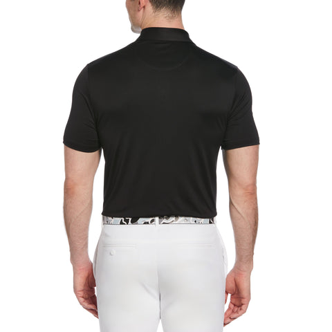 Original Block Design Short Sleeve Golf Polo Shirt (Caviar) 