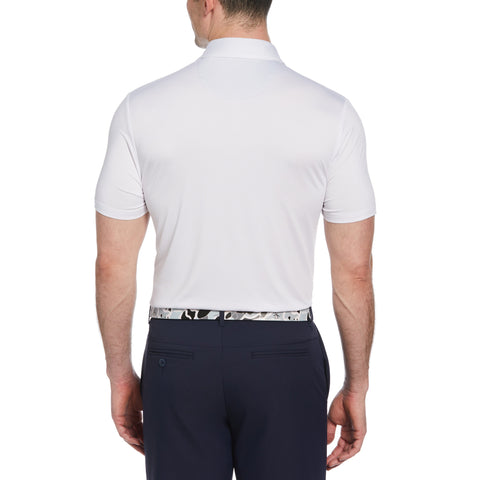 Original Block Design Short Sleeve Golf Polo Shirt (Bright White) 