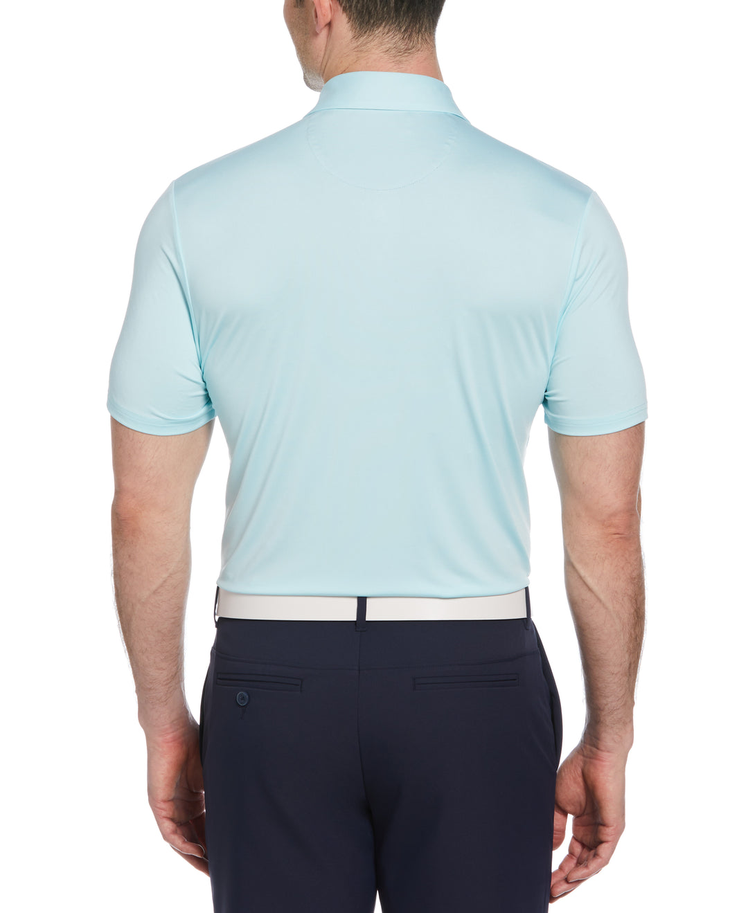 Original Block Design Short Sleeve Golf Polo Shirt (Tanager Turquoise) 