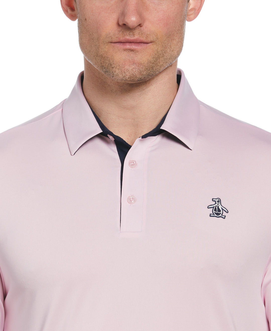Original Block Design Short Sleeve Golf Polo Shirt (Gelato Pink) 