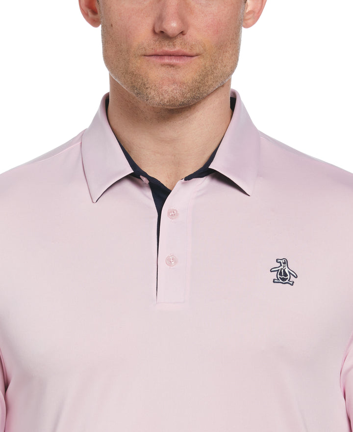 Original Block Design Short Sleeve Golf Polo Shirt (Gelato Pink) 
