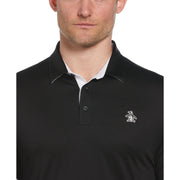 Original Block Design Short Sleeve Golf Polo Shirt (Caviar) 