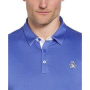 Original Block Design Short Sleeve Golf Polo Shirt (Amparo Blue) 