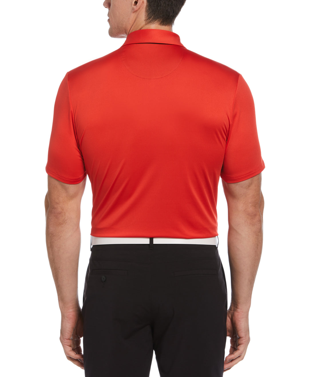 Original Block Design Short Sleeve Golf Polo Shirt (Poinsettia) 