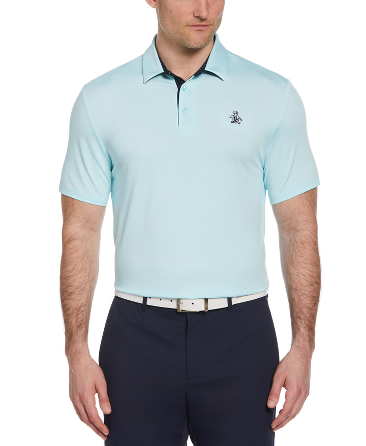 Original Block Design Short Sleeve Golf Polo Shirt (Tanager Turquoise) 