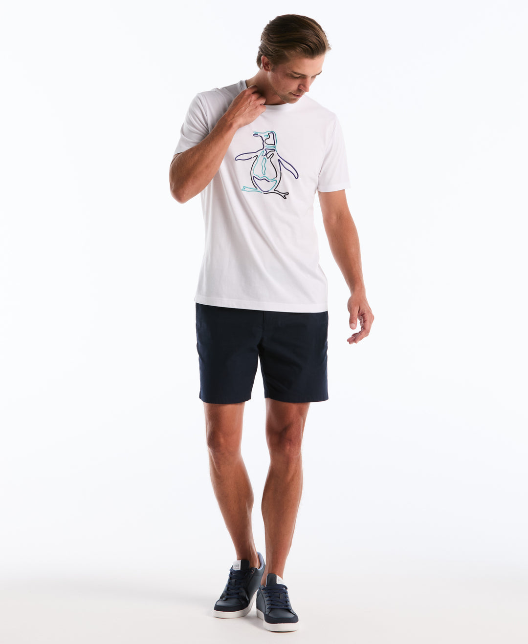 Outline Pete Graphic Tee (Bright White) 