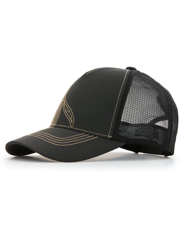 Oversized Stitched Pete Trucker Hat (Asphalt) 