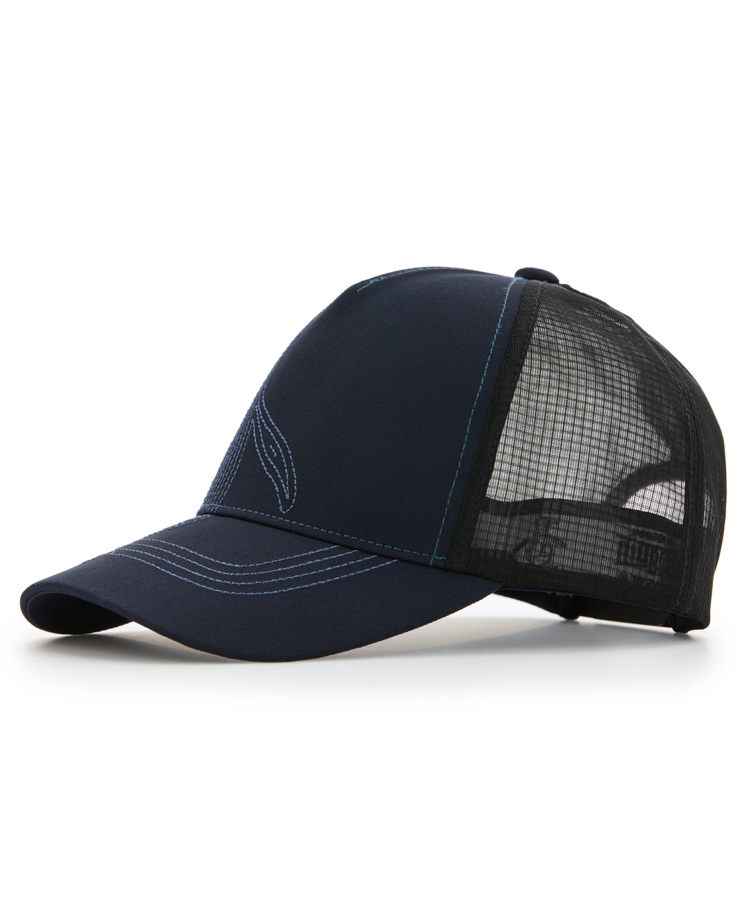 Oversized Stitched Pete Trucker Hat (Black Iris) 