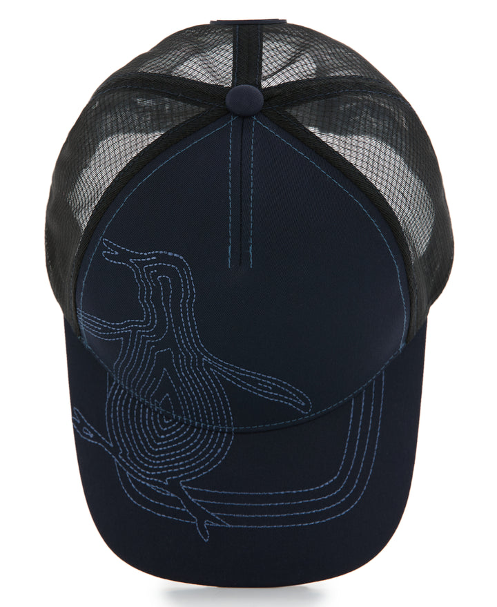 Oversized Stitched Pete Trucker Hat (Black Iris) 