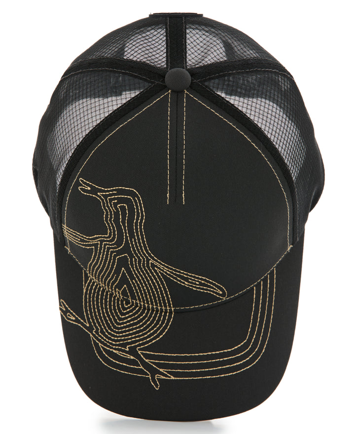 Oversized Stitched Pete Trucker Hat (Asphalt) 