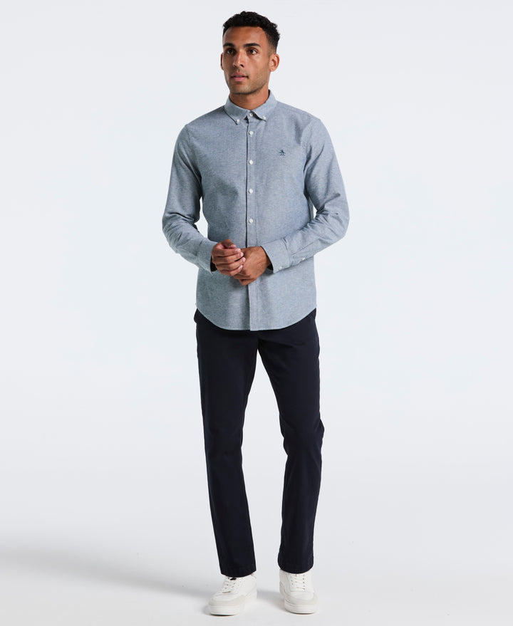 Oxford Long Sleeve Button-Down Shirt (Reflecting Pond) 