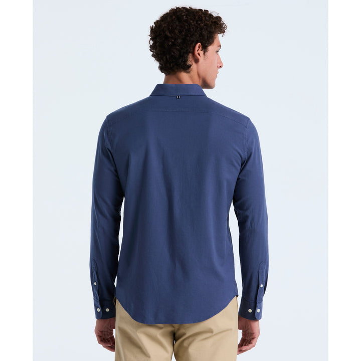 EcoVero Oxford Stretch Long Sleeve Shirt (Sargasso Sea) 