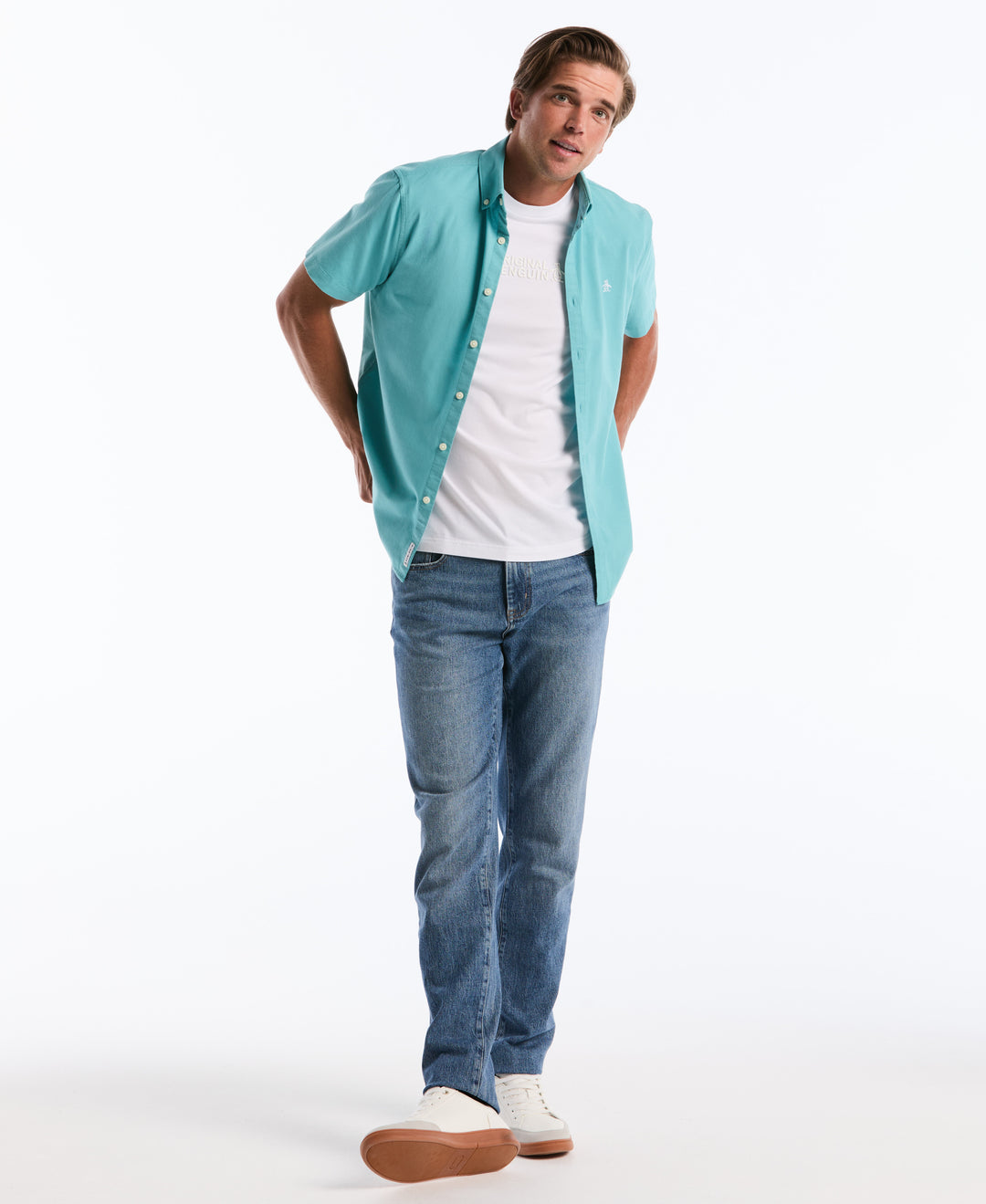 Oxford Stretch Shirt (Aquarelle) 