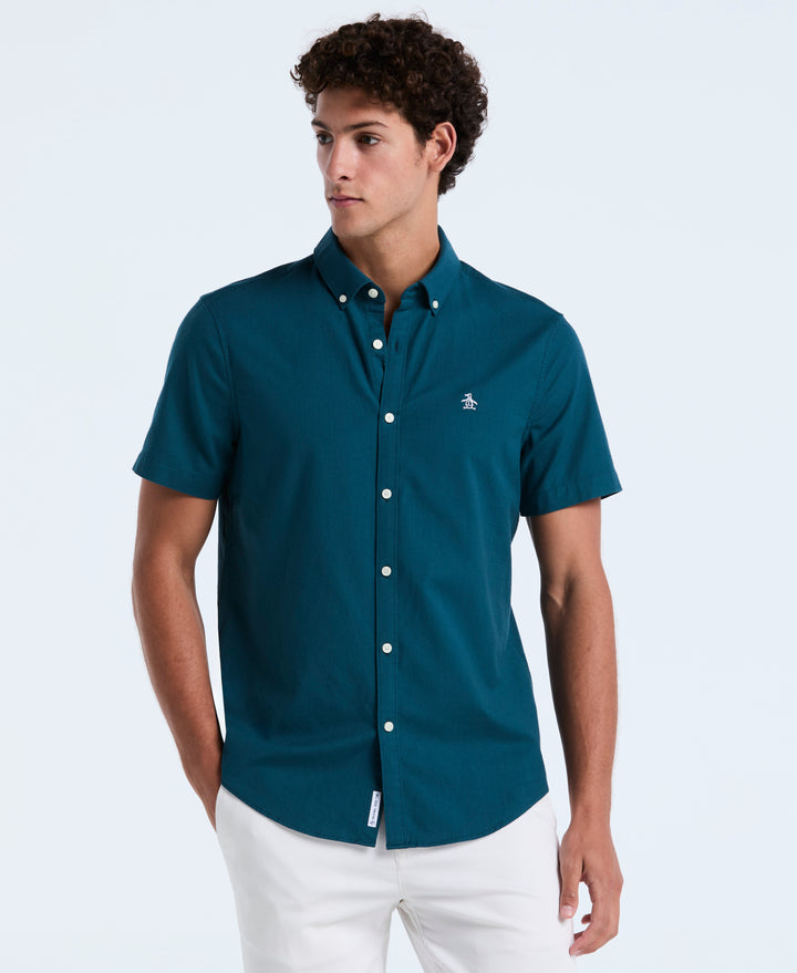 Oxford EcoVero™ Shirt-Shirts-Reflecting Pond-XS-Original Penguin