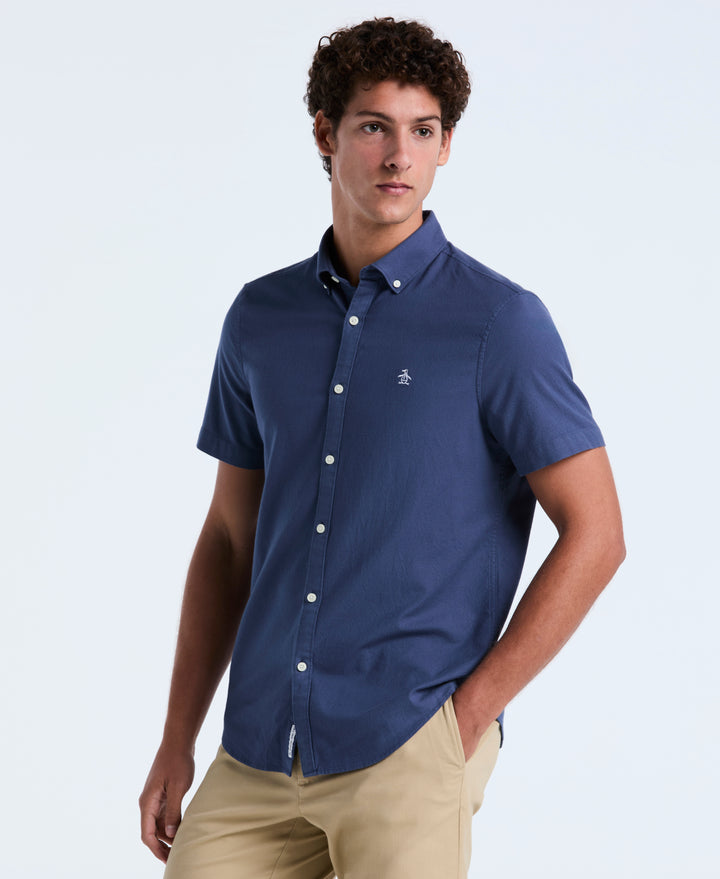 Oxford EcoVero™ Shirt-Shirts-Sargasso Sea-XS-Original Penguin