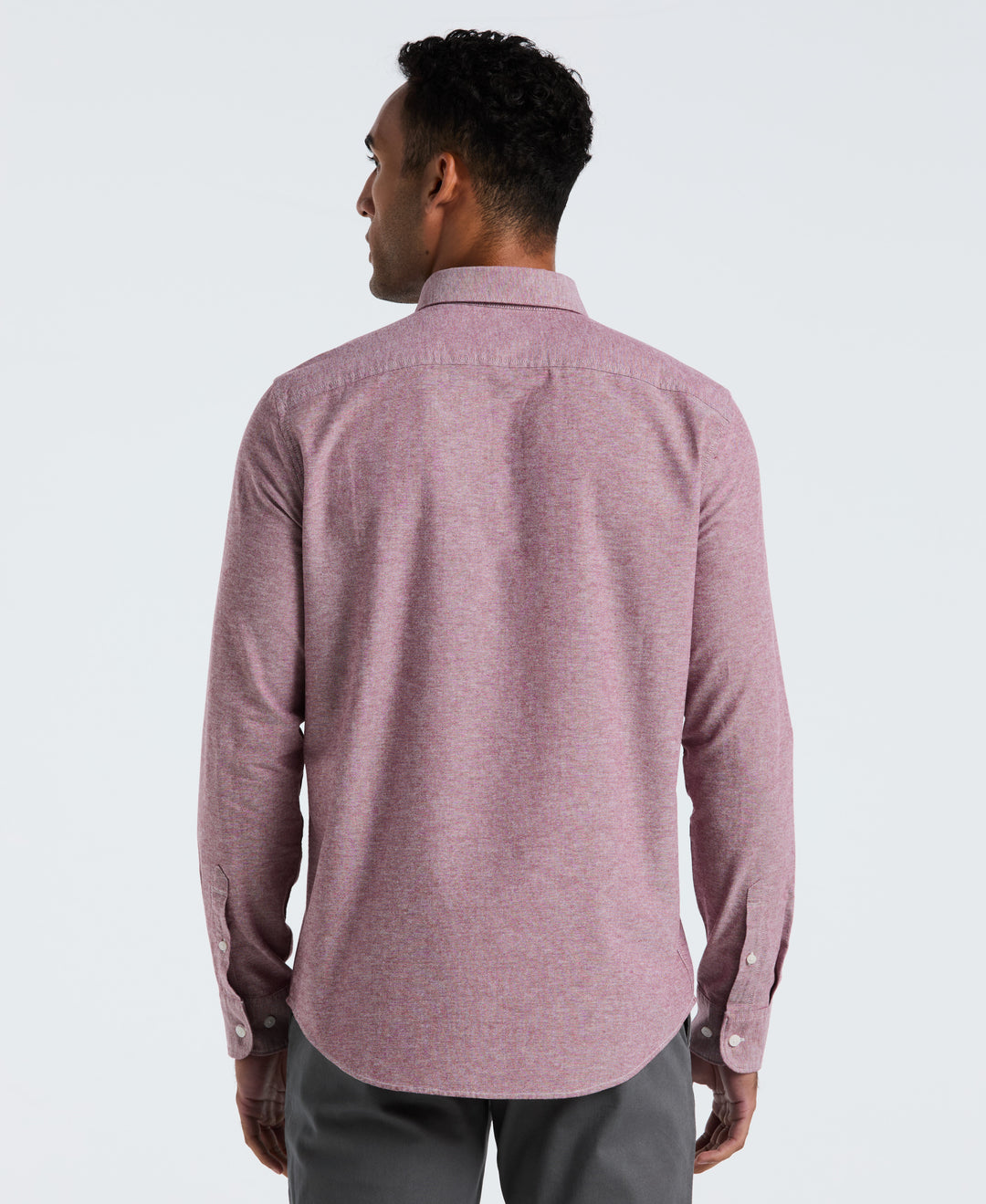 Oxford Long Sleeve Button-Down Shirt (Cabernet) 