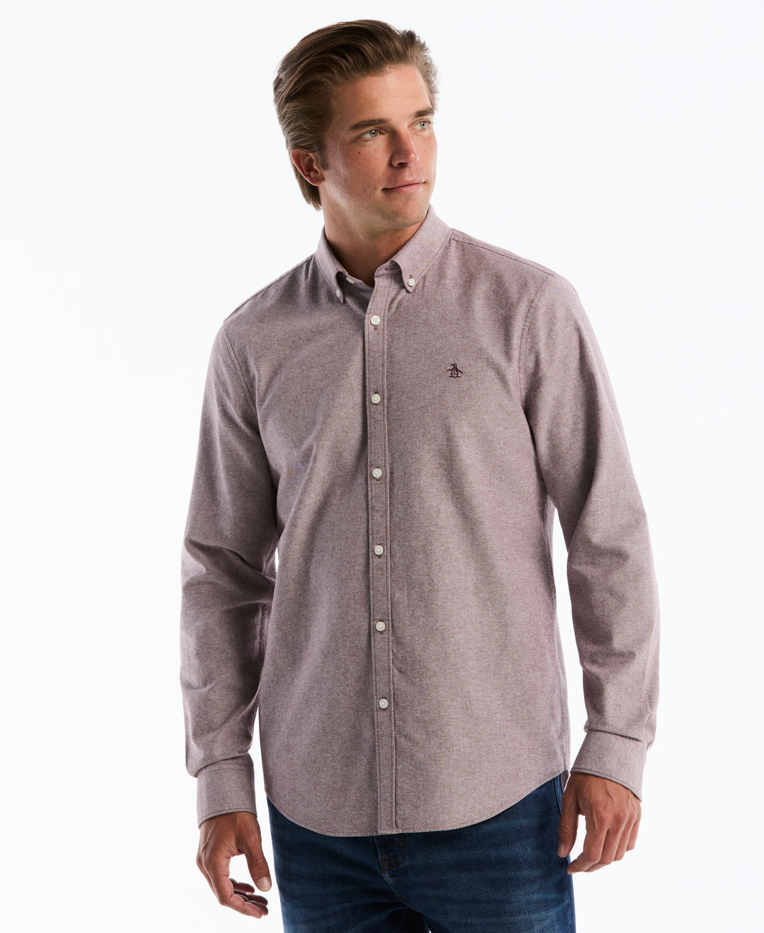 Oxford Long Sleeve Button-Down Shirt (Port Royale) 