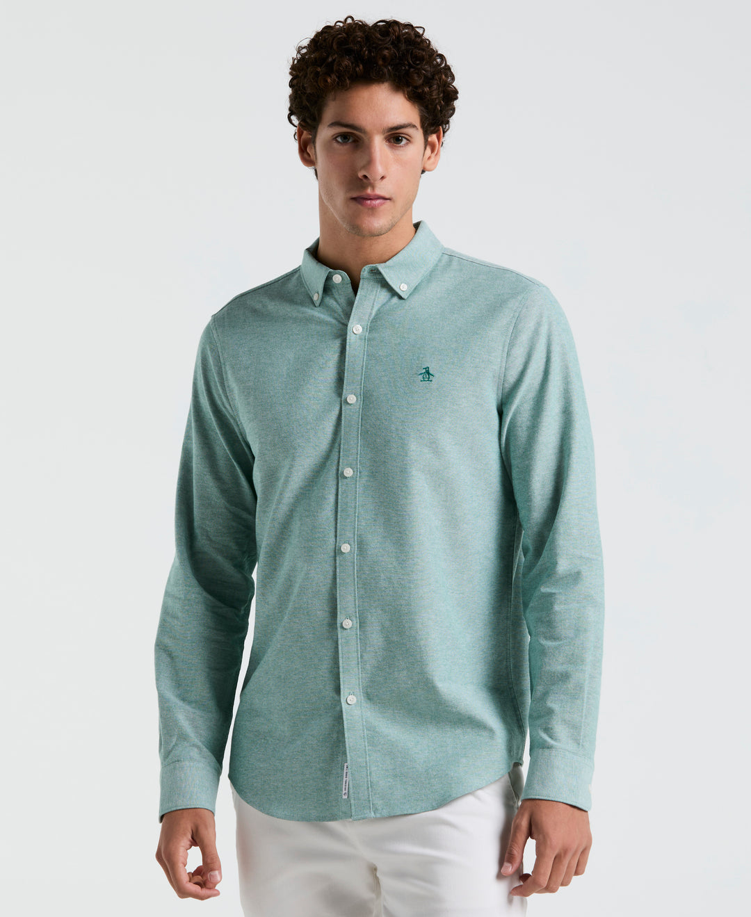 Oxford Long Sleeve Button-Down Shirt (Antique Green) 