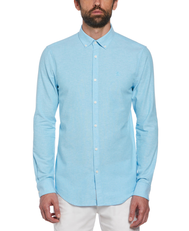 Oxford Long Sleeve Button-Down Shirt (Aquarius) 