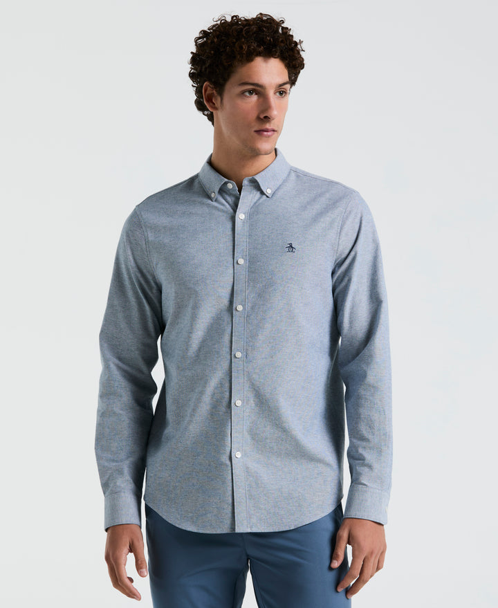 Oxford Long Sleeve Button-Down Shirt (Blue Wing Teal) 