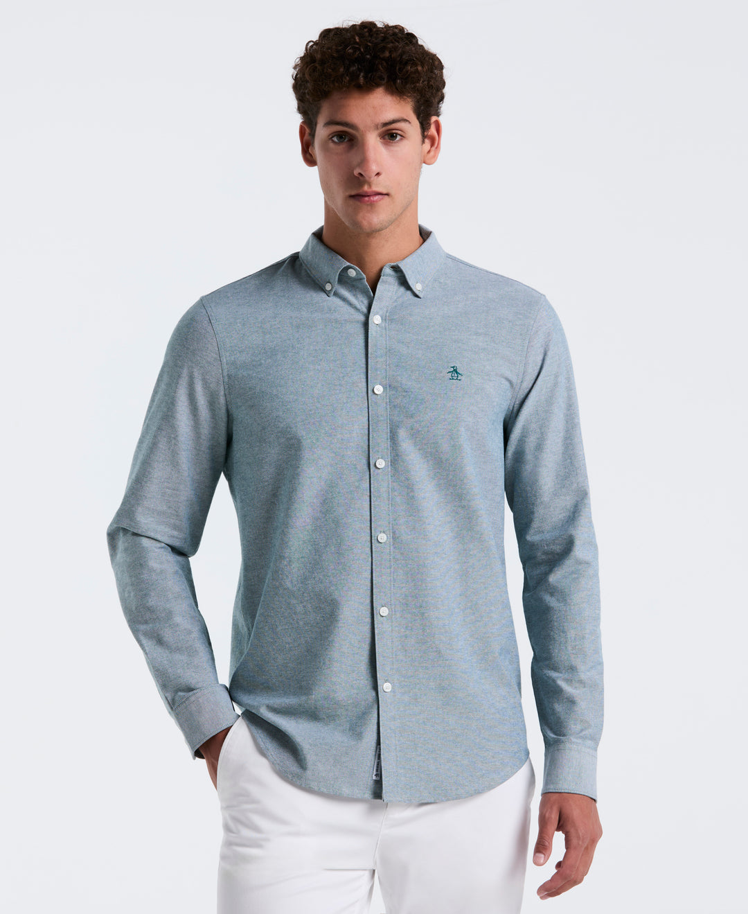 Oxford Long Sleeve Button-Down Shirt (June Bug) 