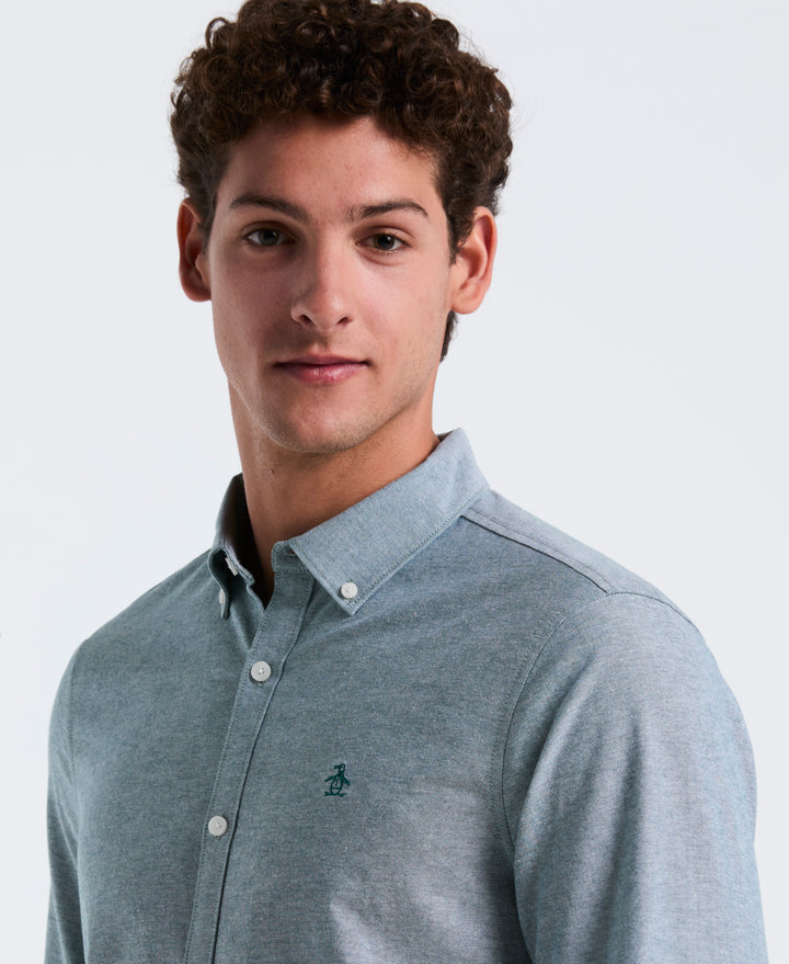 Oxford Long Sleeve Button-Down Shirt (June Bug) 