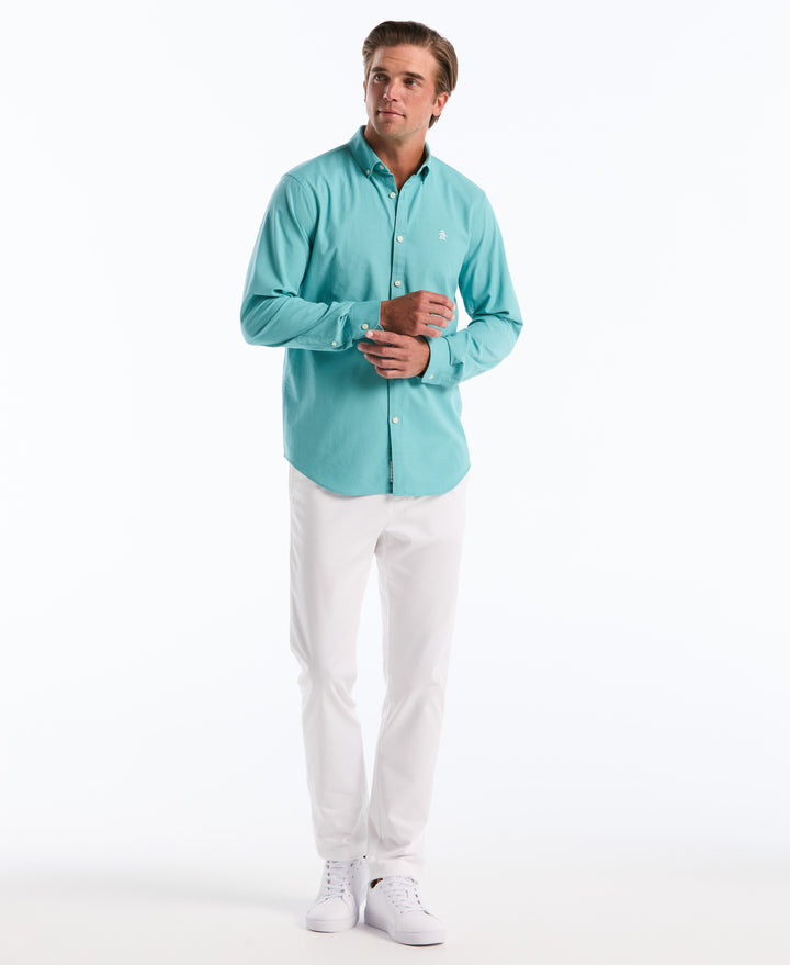 EcoVero Oxford Stretch Long Sleeve Shirt (Aquarelle) 