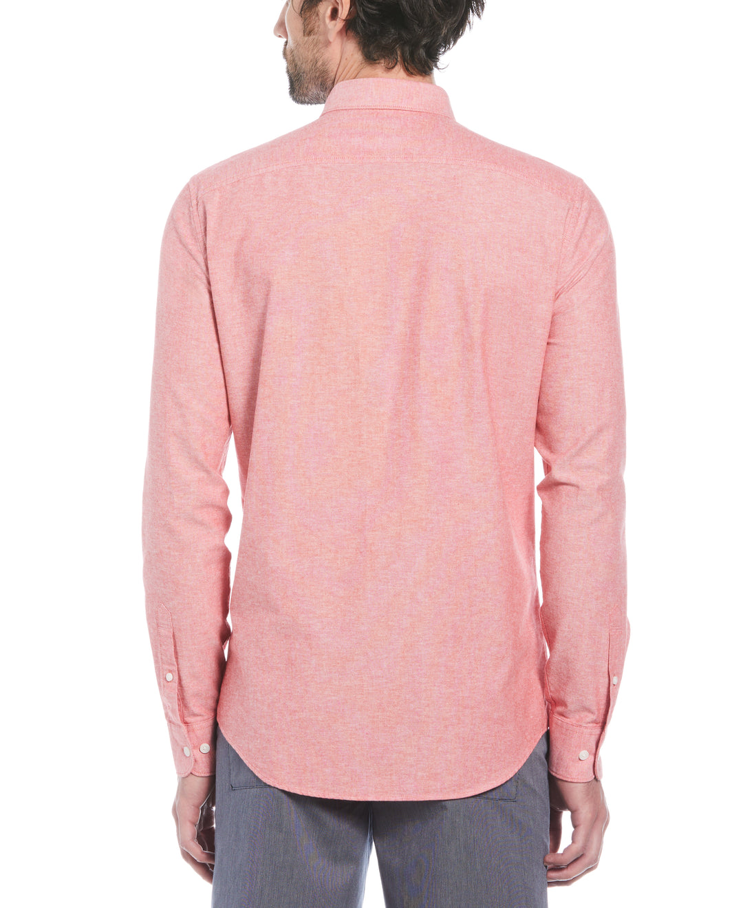 Oxford Long Sleeve Button-Down Shirt (Salsa) 