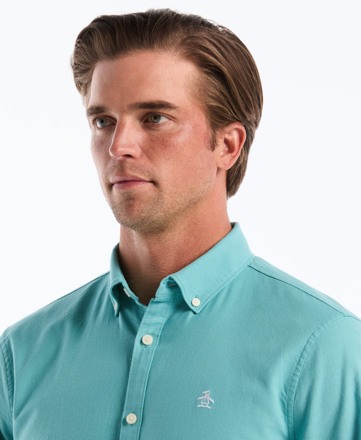 EcoVero Oxford Stretch Long Sleeve Shirt (Aquarelle) 