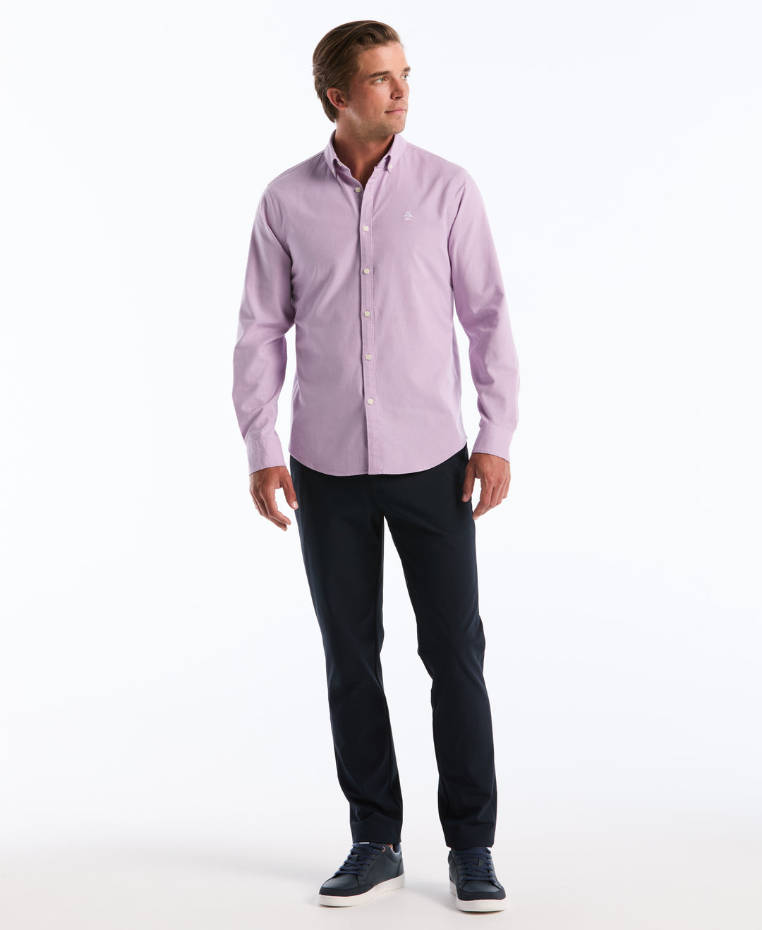 EcoVero Oxford Stretch Long Sleeve Shirt (Lavendula)