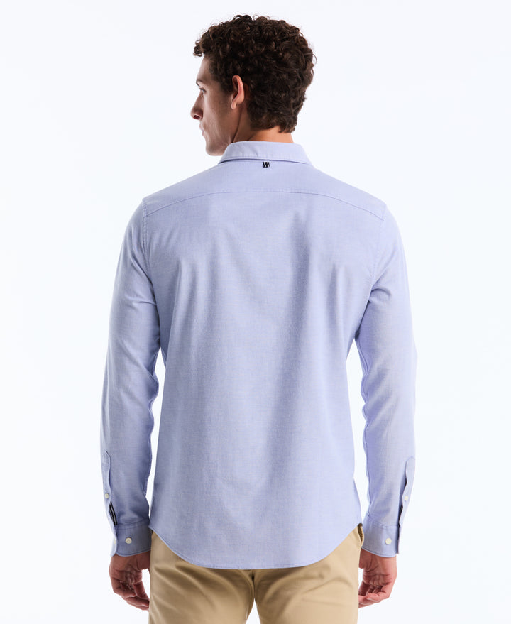 EcoVero Oxford Stretch Long Sleeve Shirt (Amparo Blue) 