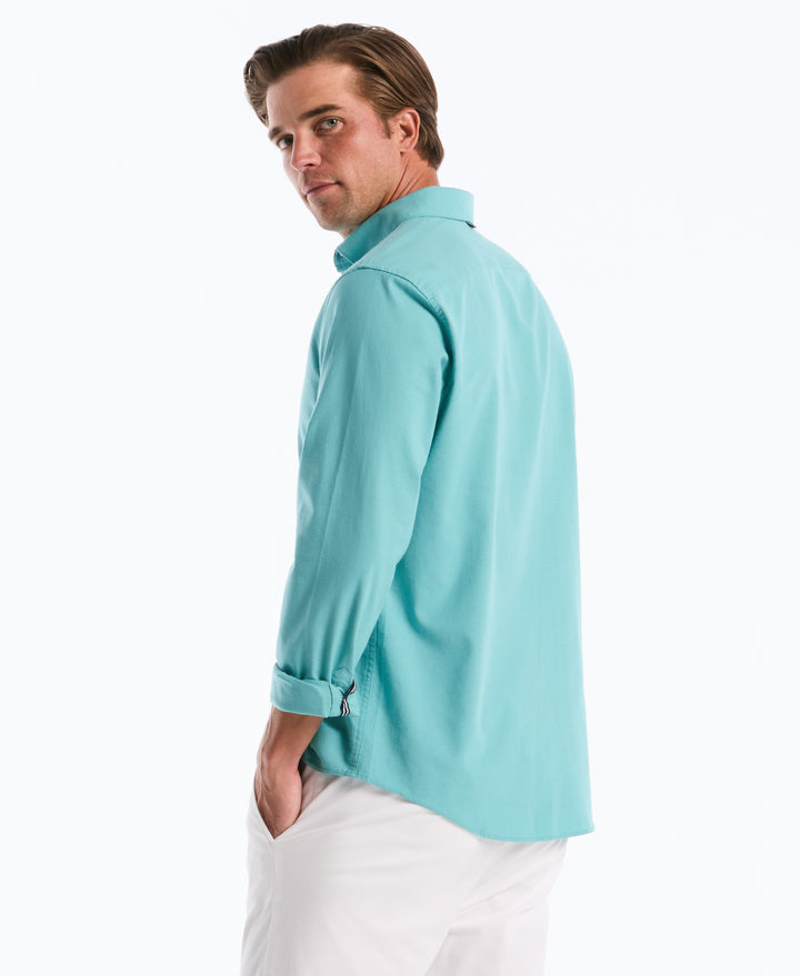 EcoVero Oxford Stretch Long Sleeve Shirt (Aquarelle) 