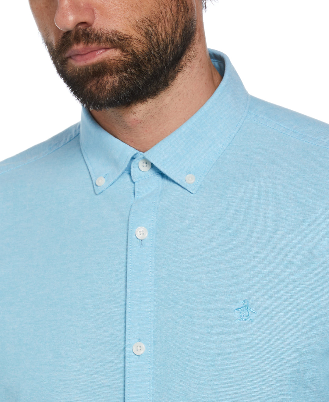 Oxford Long Sleeve Button-Down Shirt (Aquarius) 