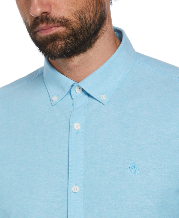 Oxford Long Sleeve Button-Down Shirt (Aquarius) 