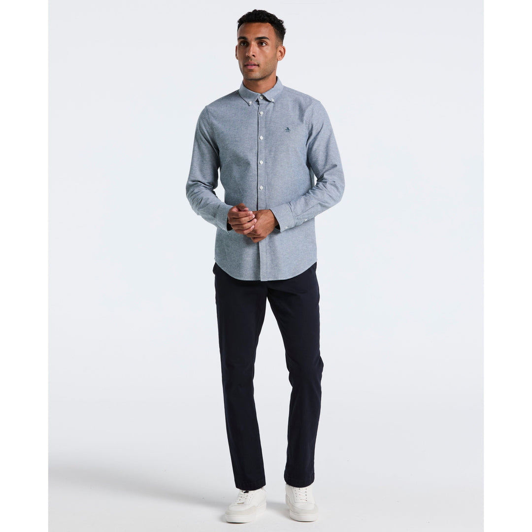 Oxford Long Sleeve Button-Down Shirt (Reflecting Pond) 