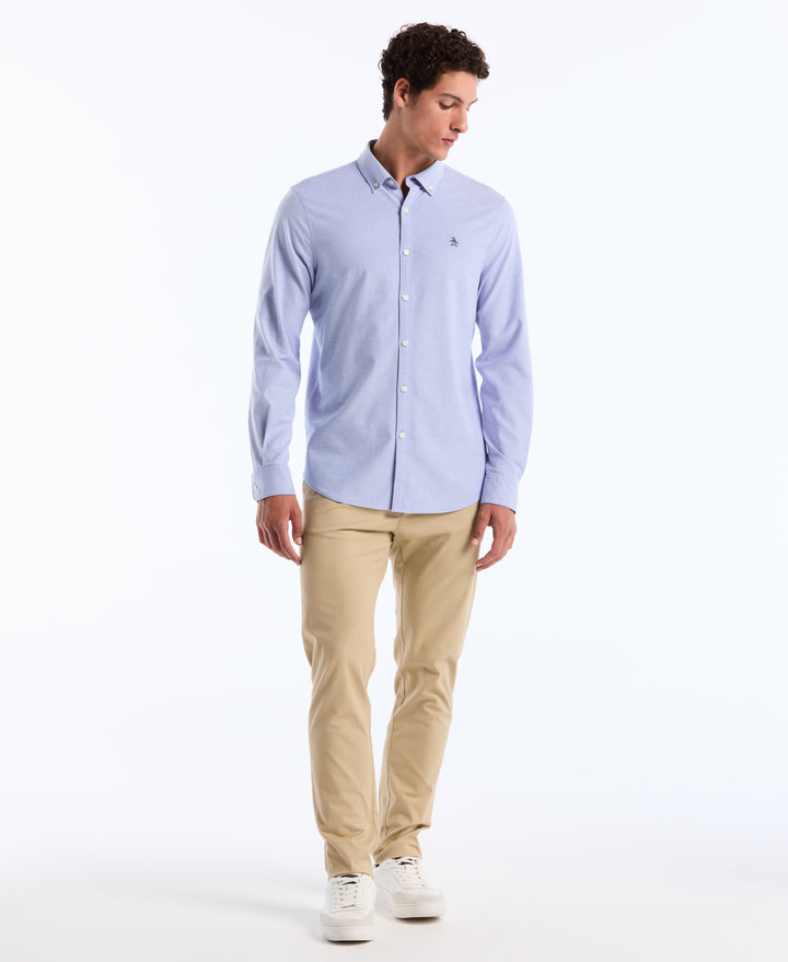 EcoVero Oxford Stretch Long Sleeve Shirt (Amparo Blue) 